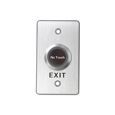 Aluminum Alloy Faceplate Touchless Exit Button For Door Acess System 9 - 12V DC