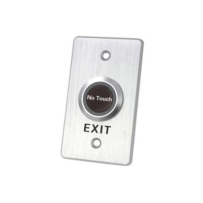 Aluminum Alloy Faceplate Touchless Exit Button For Door Acess System 9 - 12V DC