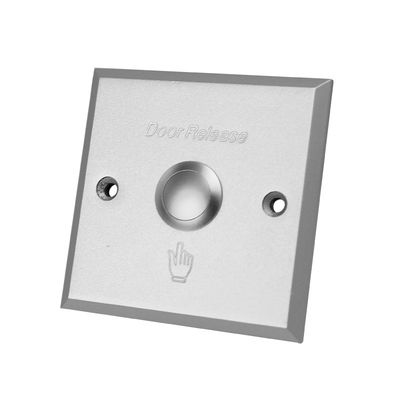 Mortise Mounted SPDT Push To Exit Button Metal Button 86 * 86mm Square Size