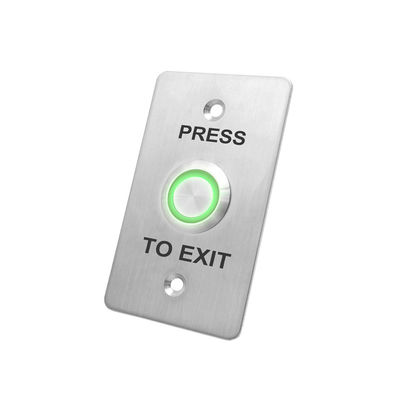 PRESS TO EXIT Screen 4 Pin Push Button Switch , 24V DC Small Momentary Push Button Switch