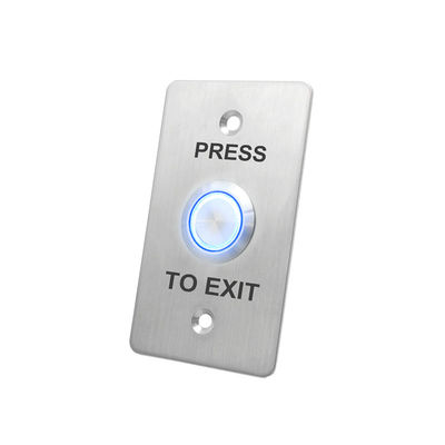 PRESS TO EXIT Screen 4 Pin Push Button Switch , 24V DC Small Momentary Push Button Switch