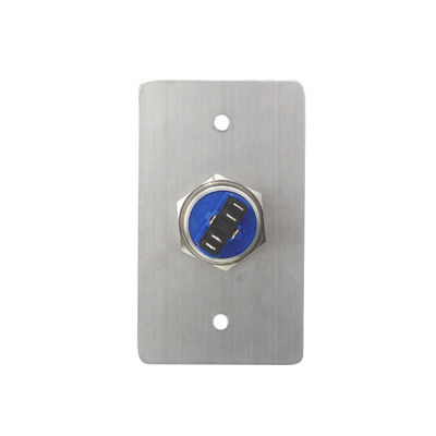 PRESS TO EXIT Screen 4 Pin Push Button Switch , 24V DC Small Momentary Push Button Switch