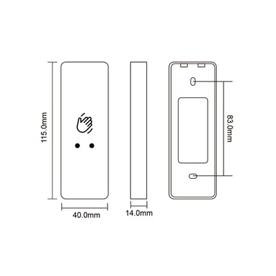 K40A/K40B Touchless Surface Mount Exit Button Waterproof IP68 Multi-function Surface mount Zinc alloy Exit button