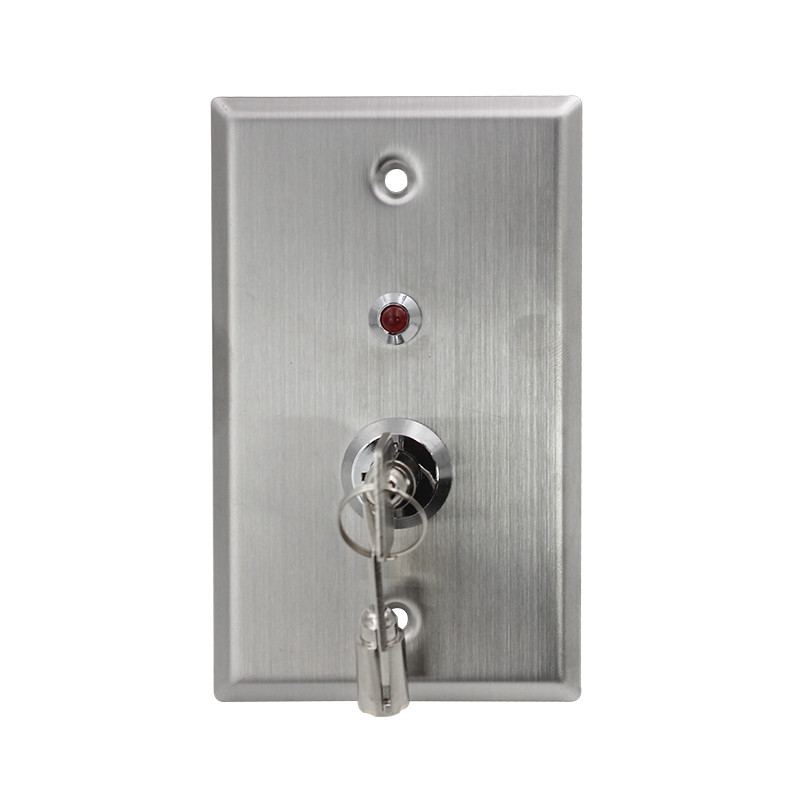 Red Light Indicator Momentary Key Switch 2 Position For Public / Banks